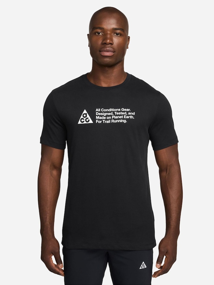 Nike Black White ACG Dri-FIT Graphic T-Shirt - Image 1 of 3