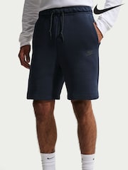 Nike Blue Tech Fleece Shorts - Image 6 of 6