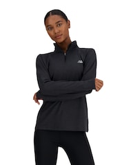 New Balance Black Essentials Space Dye 1/4 Zip Top - Image 5 of 6