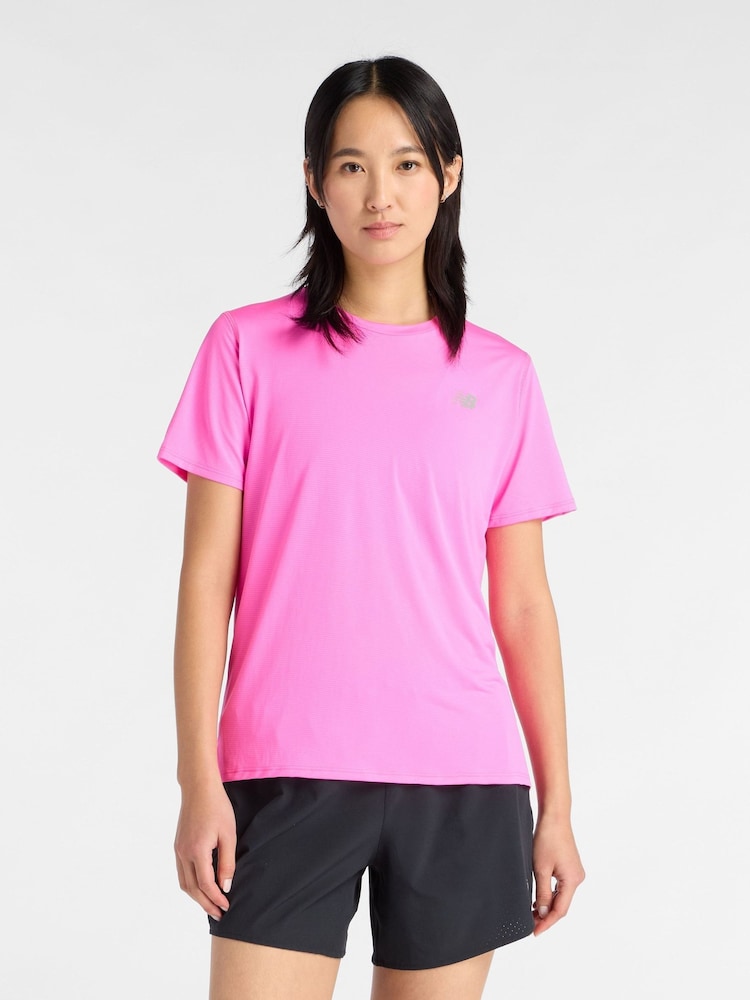 New Balance Pink Sports Essential T-Shirt - Image 1 of 6