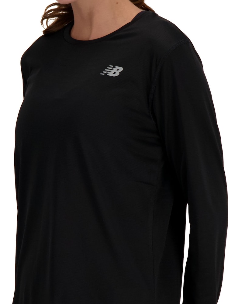 New Balance Black Sports Essential Long Sleeve T-Shirt - Image 4 of 4