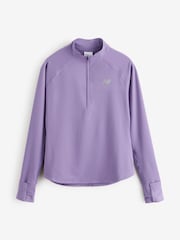 Violet - Haut New Balance Harmony à demi-fermeture éclair - Image 7 de 7