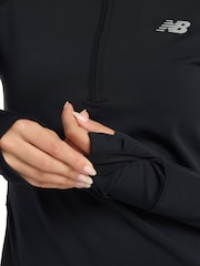 New Balance Black Harmony Half Zip Top - Image 3 of 6