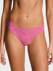 Victoria's Secret Rose Garden Pink Bikini Lace Waist Knickers - Image 1 of 2