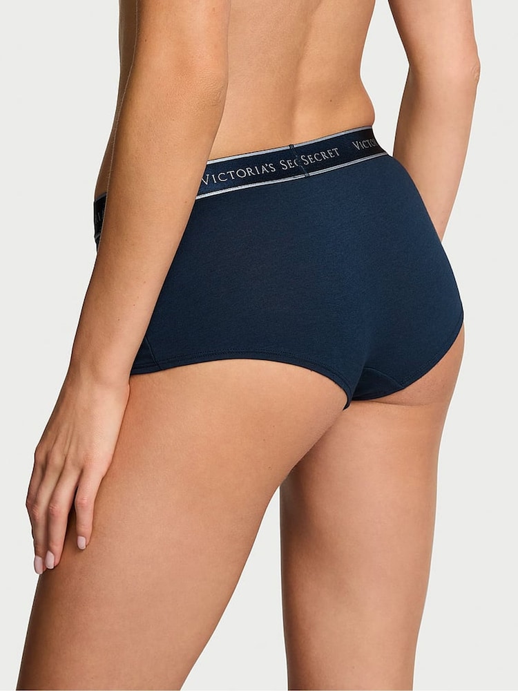 Victoria's Secret Blue Short Logo Knickers - Image 2 of 2 Victoria's Secret Blue Short Logo Knickers - Image 2 of 2