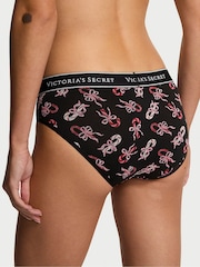 Victoria's Secret Black Candy Cane Hipster Logo Knickers - Image 2 of 2