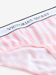 Victoria's Secret Pretty Blossom Pink Stripe/White Hipster Logo Knickers - Image 2 of 3