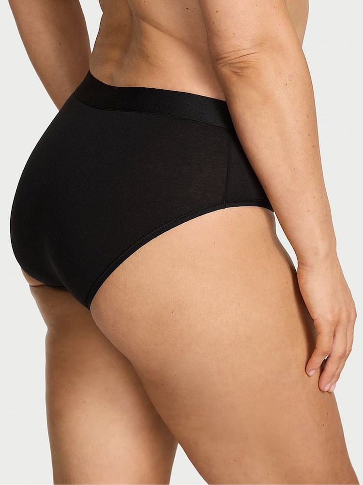 Victoria's Secret Black Hipster Logo Shine Patch Knickers - Image 2 of 2 Victoria's Secret Black Hipster Logo Shine Patch Knickers - Image 2 of 2