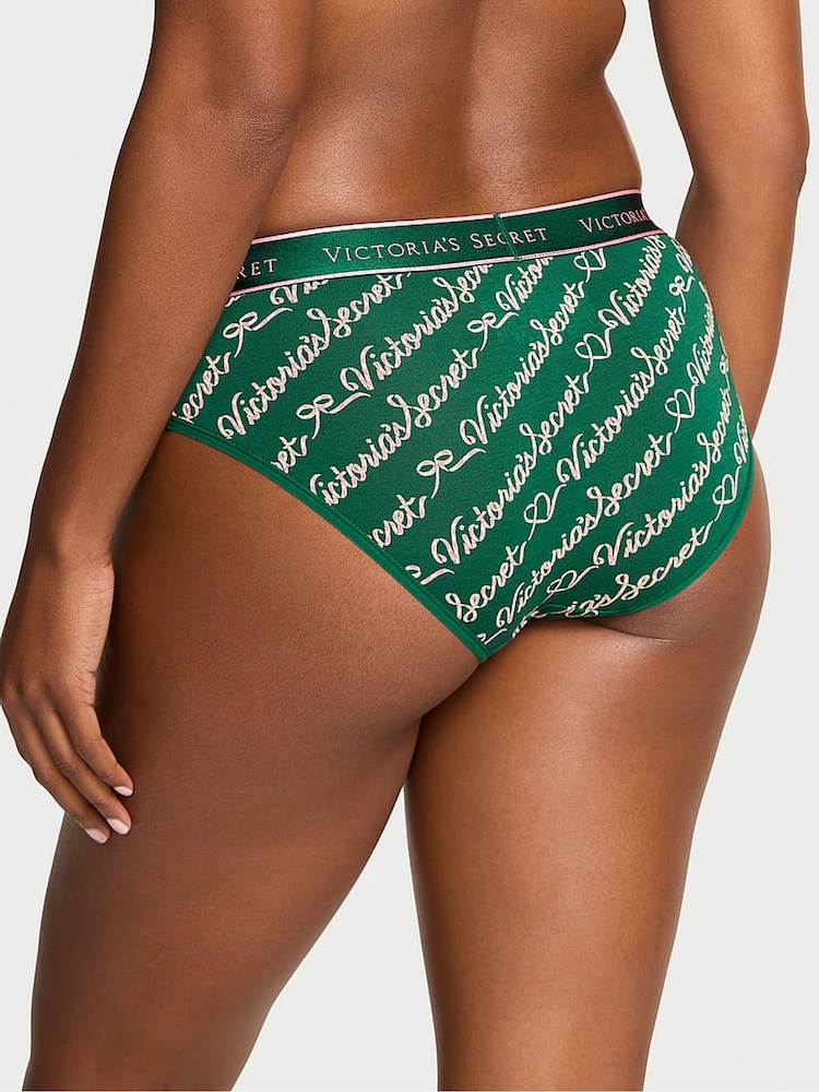 Victoria's Secret Clover Script Green Hipster Logo Knickers - Image 2 of 2 Victoria's Secret Clover Script Green Hipster Logo Knickers - Image 2 of 2
