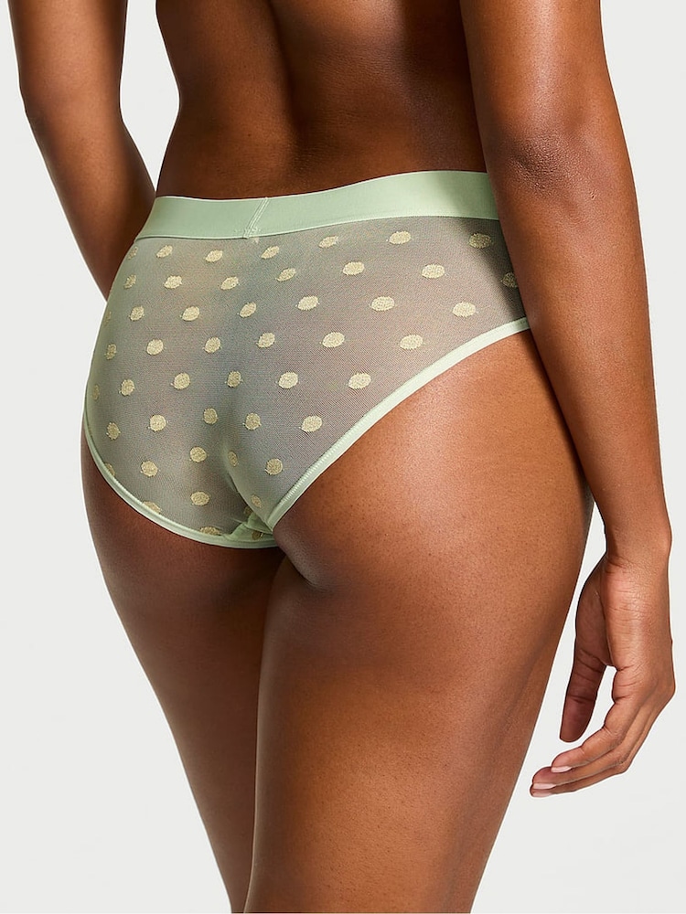 Victoria's Secret Mint Crush Green Hipster Sheer Logo Knickers - Image 2 of 2 Victoria's Secret Mint Crush Green Hipster Sheer Logo Knickers - Image 2 of 2