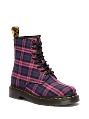 Dr. Martens Pink 1460 Tartan Shoes - Image 1 of 4