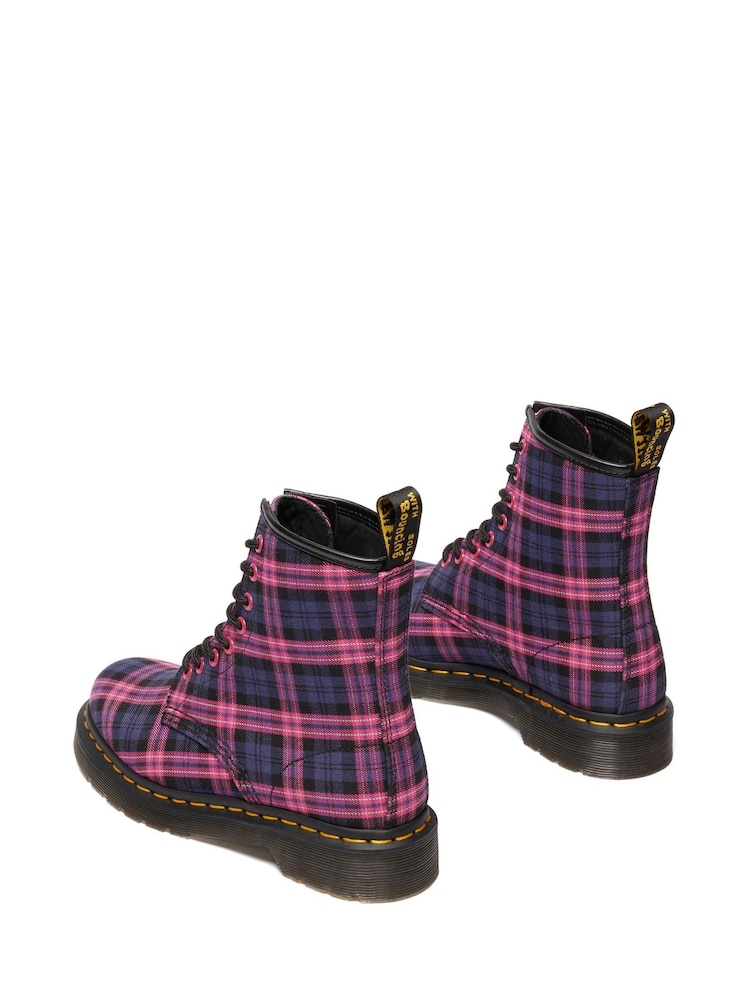 Dr. Martens Pink 1460 Tartan Shoes - Image 2 of 4