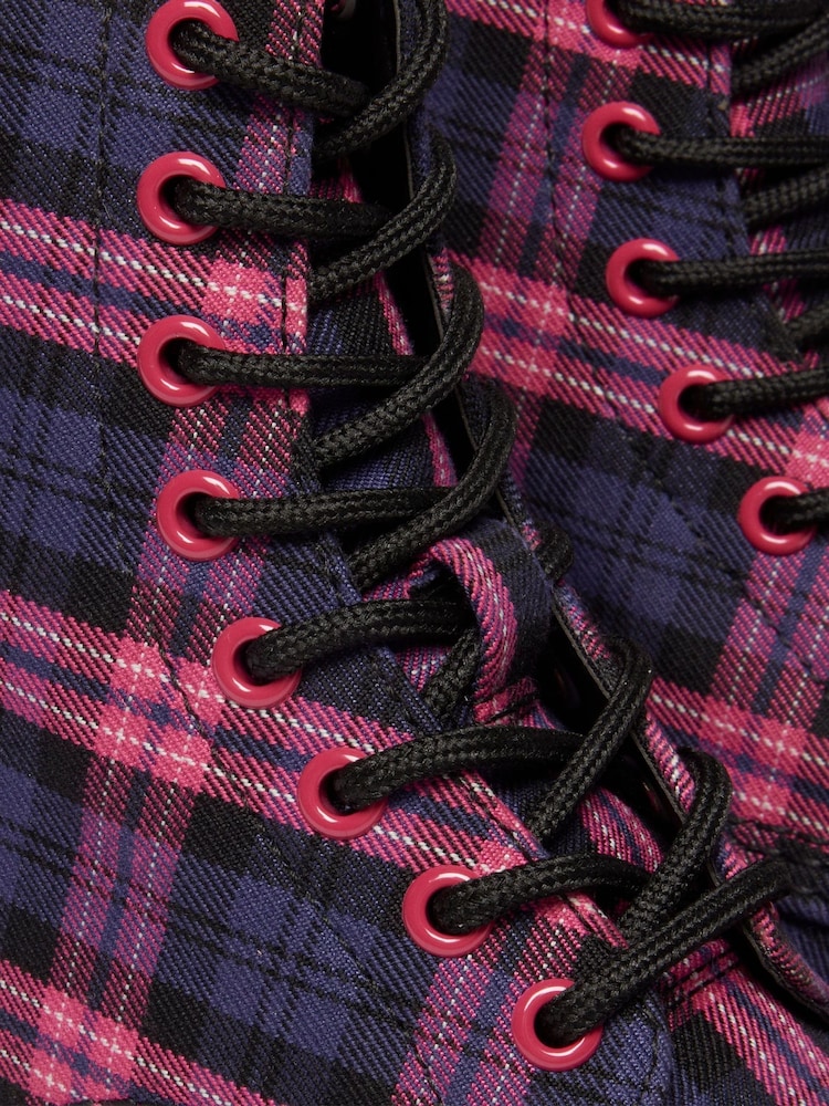 Dr. Martens Pink 1460 Tartan Shoes - Image 4 of 4