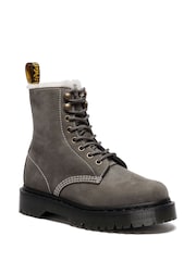 Dr. Martens Grey 1460 Pascal Bex Fl Milled Nubuck Shoes - Image 1 of 4
