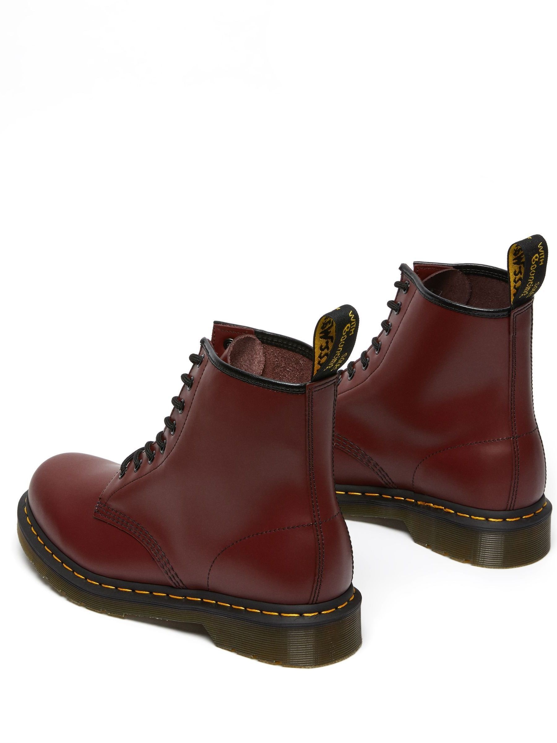 Buy Dr. Martens Cherry Red 1460 Smooth Lace-Up Leather Boots from