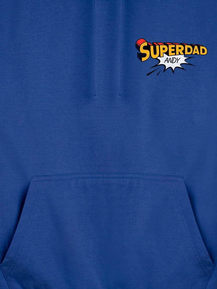 Personalised Mens Superdad Hoodie by Stitch Style - Image 4 of 4