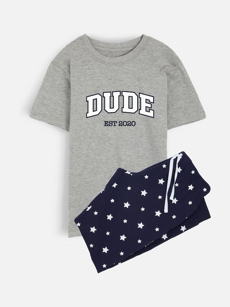 Personalised Boys Dude Pyjamas by Stitch Style - Image 1 of 4