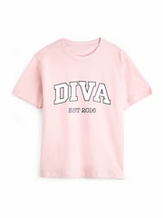 Personalised Girls Diva T-Shirt by Stitch Style - Image 1 of 4