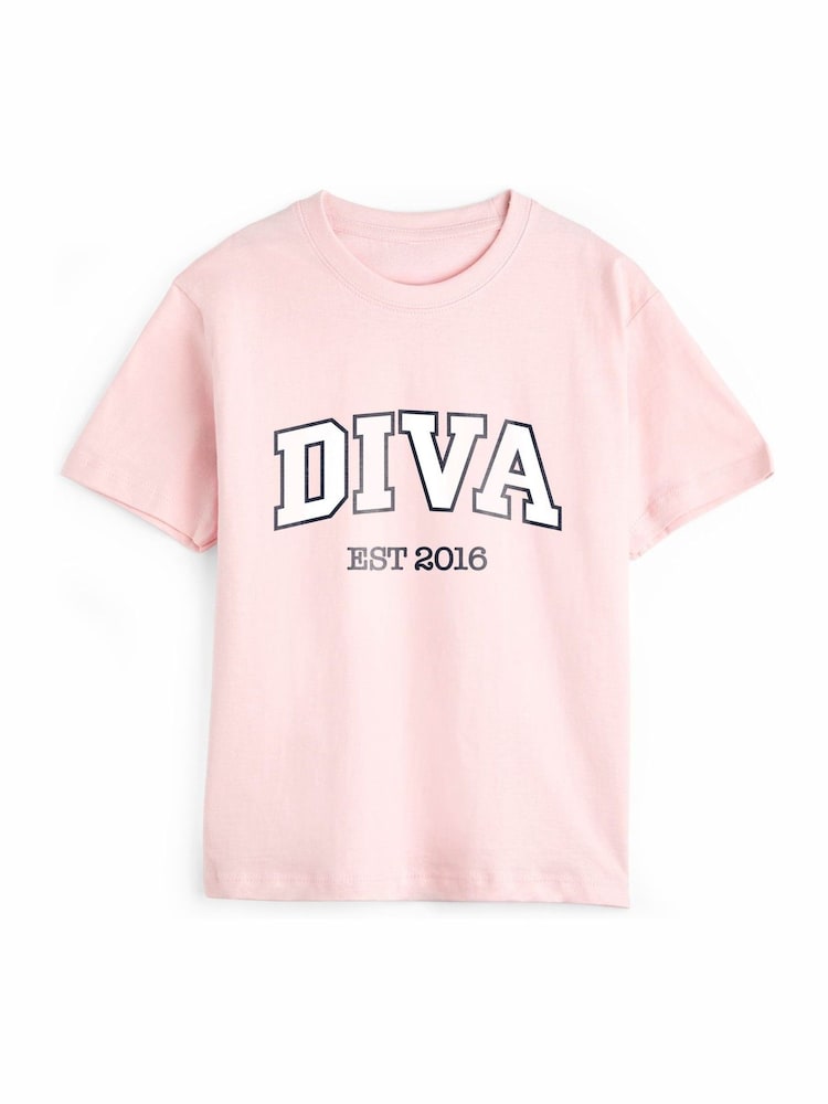 Personalised Girls Diva T-Shirt by Stitch Style - Image 1 of 4