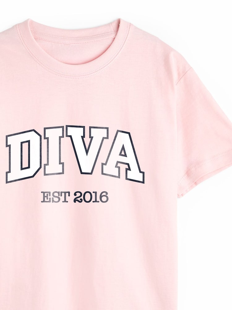 Personalised Girls Diva T-Shirt by Stitch Style - Image 2 of 4