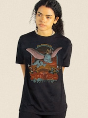 Supacult Black Dumbo Poster Distressed T-Shirt - Image 2 of 4