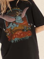 Supacult Black Dumbo Poster Distressed T-Shirt - Image 3 of 4