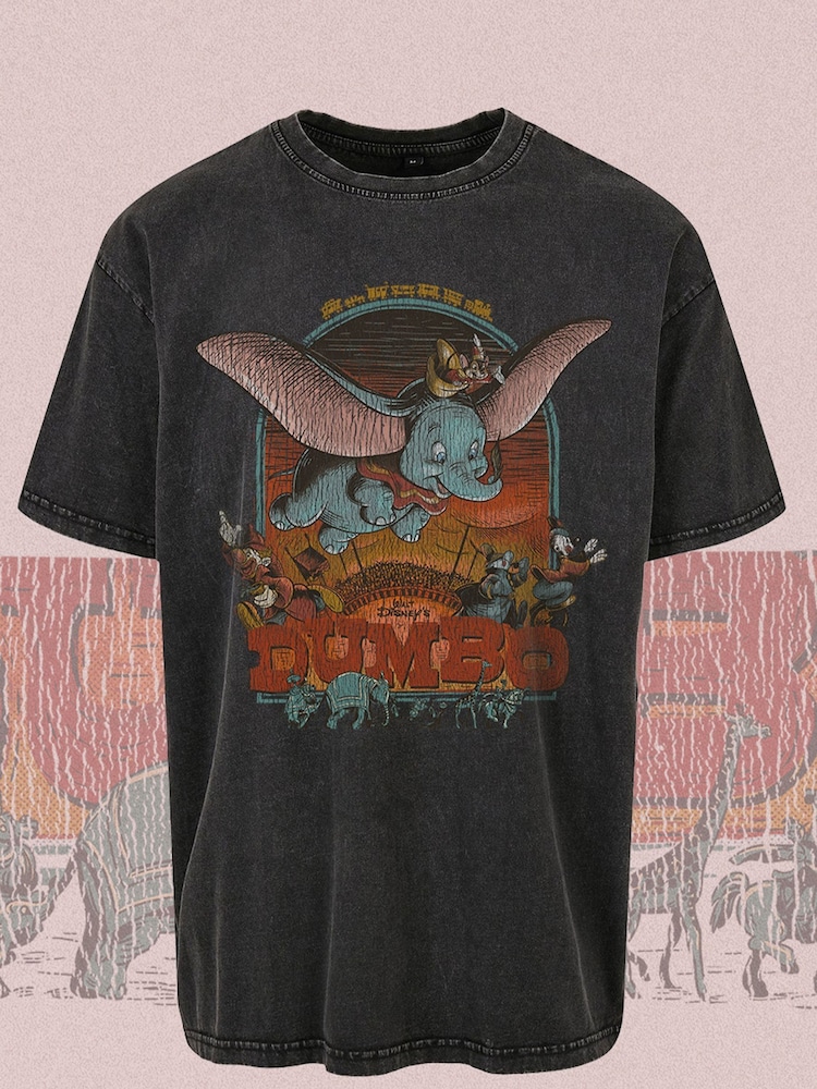 Supacult Black Dumbo Poster Distressed T-Shirt - Image 4 of 4