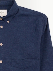 Folk Melange Flannel Relaxed Fit Shirt - Imagen 12 de 12