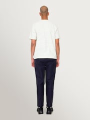 Folk White Short Sleeve Textured Stripe T-Shirt - Image 3 of 10