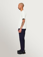 Folk White Short Sleeve Textured Stripe T-Shirt - Image 4 of 10