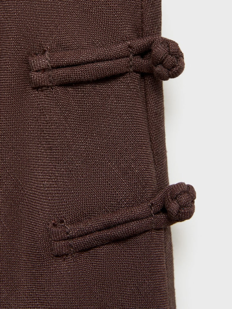 Mango Brown Linen Blend Maxi Skirt - Image 8 of 8 Mango Brown Linen Blend Maxi Skirt - Image 8 of 8