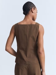 Mango Brown Button Waistcoat - Image 2 of 9
