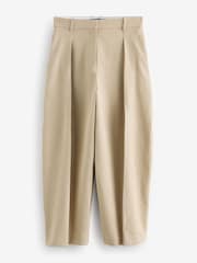 Mango Natural Barrel Leg Trousers - Image 1 of 1