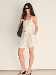 Mango Natural Linen Blend Waistcoat - Image 1 of 6