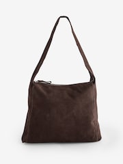 Mango Brown Suede Shoulder Bag - Image 1 of 1