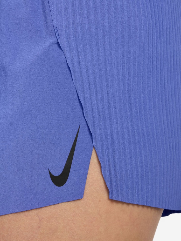 Nike Sapphire Blue AeroSwift Dri-FIT ADV Mid-Rise Brief-Lined 3" Running Shorts - Image 4 of 4 Nike Sapphire Blue AeroSwift Dri-FIT ADV Mid-Rise Brief-Lined 3" Running Shorts - Image 4 of 4