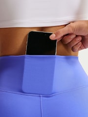Nike Sapphire Blue One Seamless Front High Waisted Full Length Leggings - Image 6 of 6