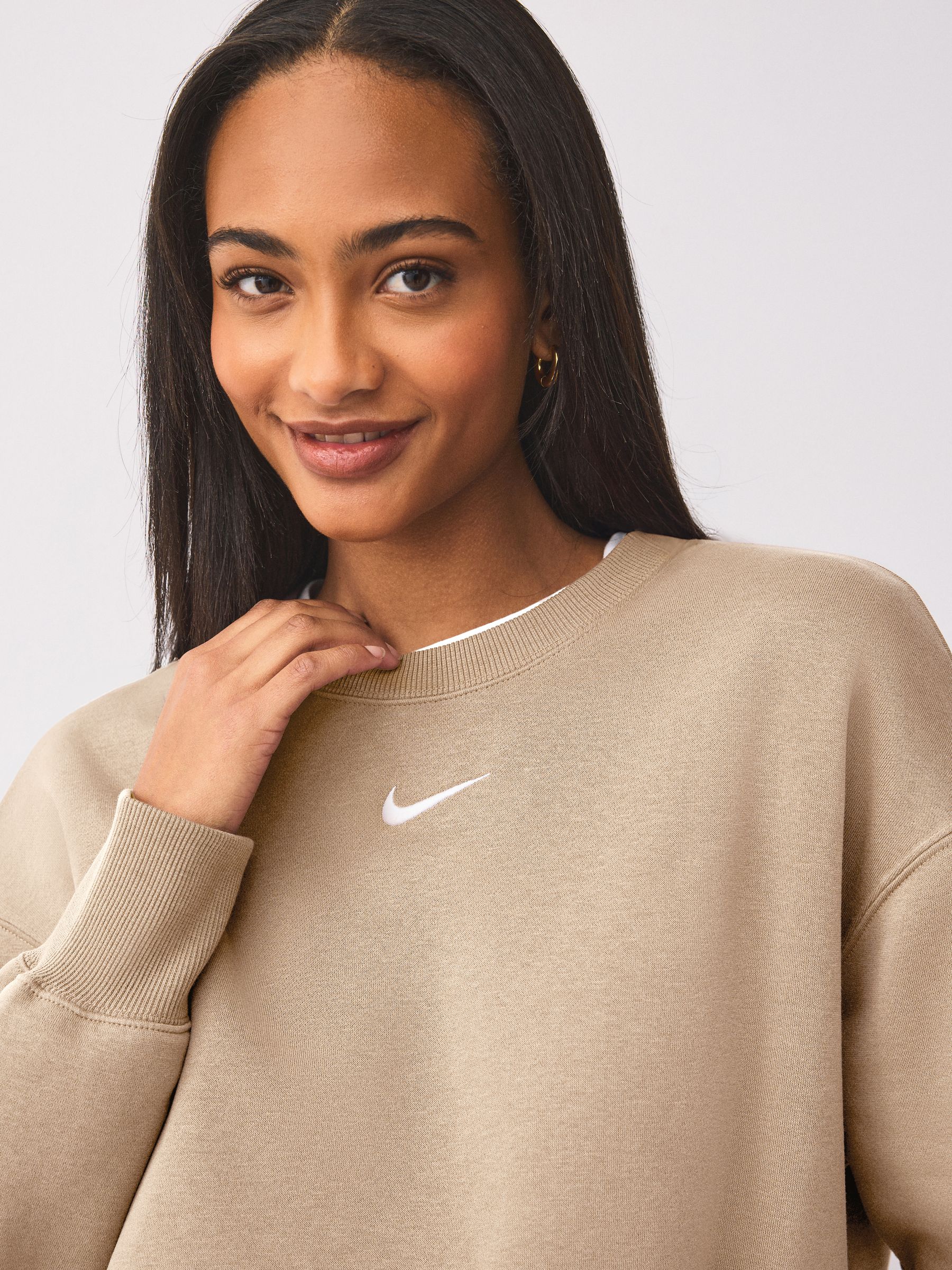 tan nike crew neck