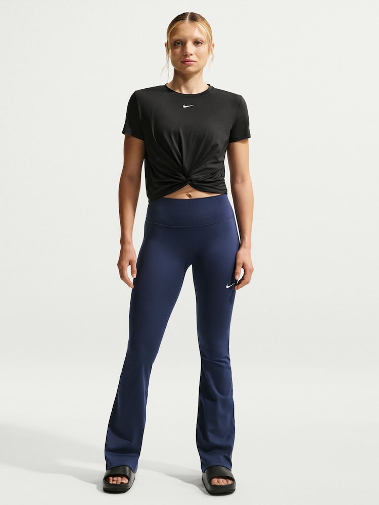 Nike Black One Classic Twist Dri-FIT Short Sleeve Top - Image 1 of 5 Nike Black One Classic Twist Dri-FIT Short Sleeve Top - Image 1 of 5