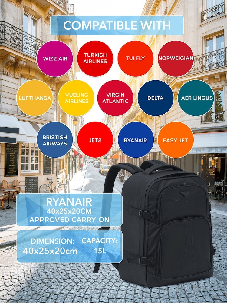Flight Knight Ryanair Free Carry on Rucksack Backpack - Image 7 of 7