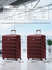 Flight Knight Large Purple Check-In Hold Luggage Hardcase Travel Suitcases Set Of 2 - Image 3 of 8