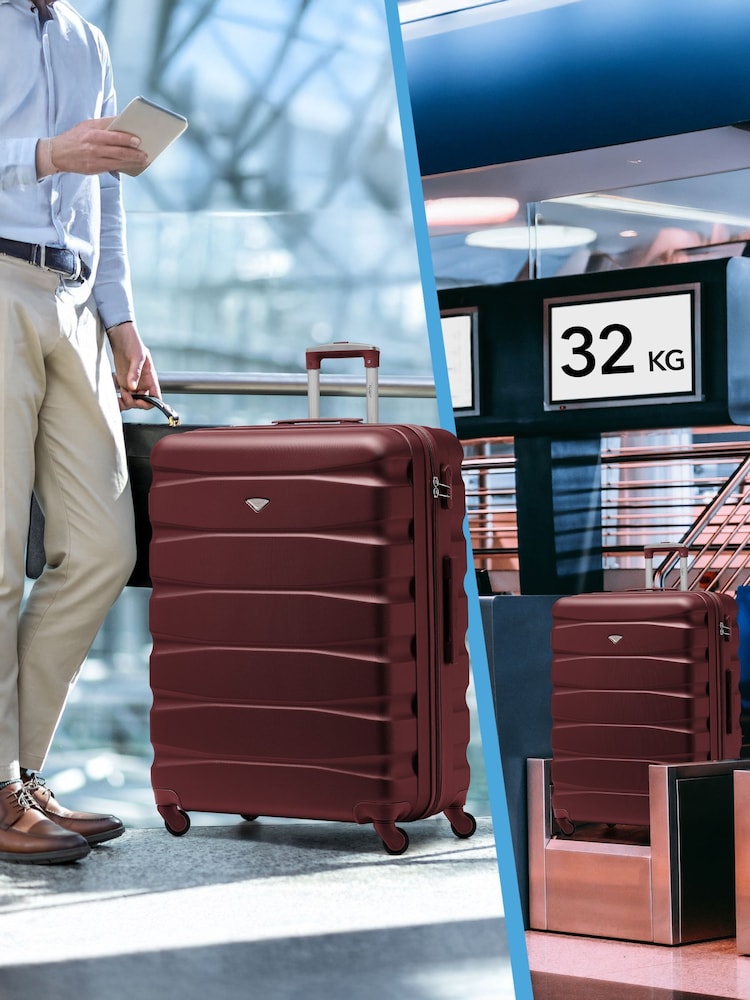 Flight Knight Large Purple Check-In Hold Luggage Hardcase Travel Suitcases Set Of 2 - Image 8 of 8 Flight Knight Large Purple Check-In Hold Luggage Hardcase Travel Suitcases Set Of 2 - Image 8 of 8