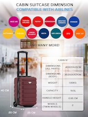 Flight Knight Ryanair Underseat 2 Wheel ABS Hard Case Cabin Carry On Hand Luggage Suitcase - Image 3 of 7