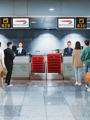 Flight Knight Medium and Large Red Check In Hold Luggage Hardcase Travel Suitcases Set Of 2 - Image 5 of 8