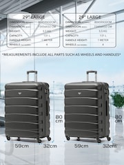 Flight Knight Large Grey Check-In Hold Luggage Hardcase Travel Suitcases Set Of 2 - Image 3 of 8