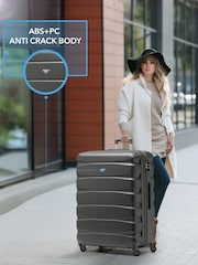 Flight Knight Large Grey Check-In Hold Luggage Hardcase Travel Suitcases Set Of 2 - Image 5 of 8