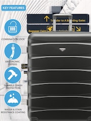 Flight Knight Large Grey Check-In Hold Luggage Hardcase Travel Suitcases Set Of 2 - Image 6 of 8