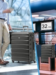 Flight Knight Large Grey Check-In Hold Luggage Hardcase Travel Suitcases Set Of 2 - Image 8 of 8