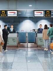 Flight Knight Large Blue Check-In Hold Luggage Hardcase Travel Suitcases Set Of 2 - Image 4 of 8