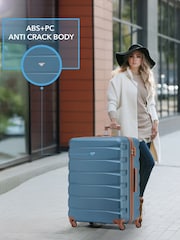 Flight Knight Large Blue Check-In Hold Luggage Hardcase Travel Suitcases Set Of 2 - Image 5 of 8